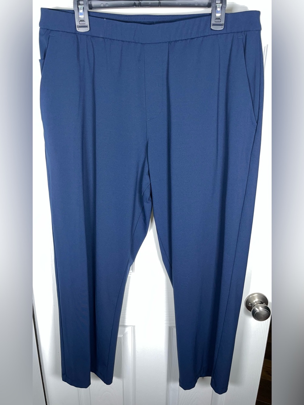 Lululemon Noir Pants Gatsby Blue High Rise Pleated Wide Leg Trousers 10